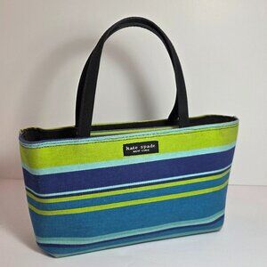 Kate Spade New York Striped Canvas Tote w/ Dust Bag - Small/Medium Size
